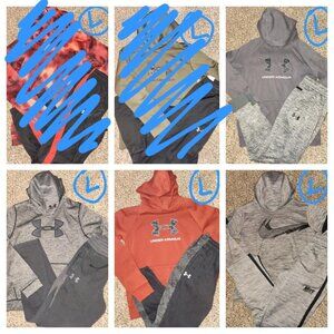 UNDER ARMOUR & NIKE lot BOY size LARGE (14/16) matching sets